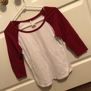 Gordman’s Red and White Baseball Tee